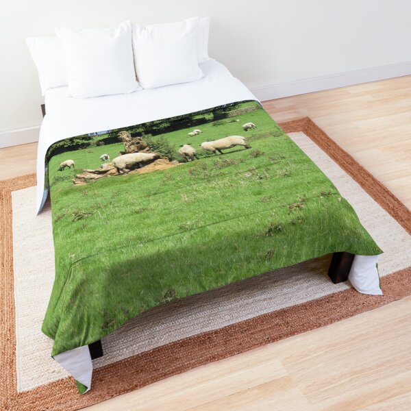 Merch #88 -- Sheep - Shot 4 (Hadrian's Wall) Comforter