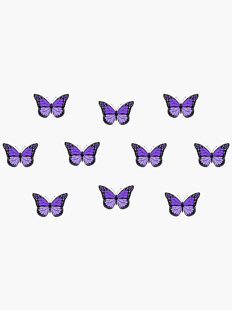 "purple butterfly sticker pack" Sticker for Sale by whitneyxpham
