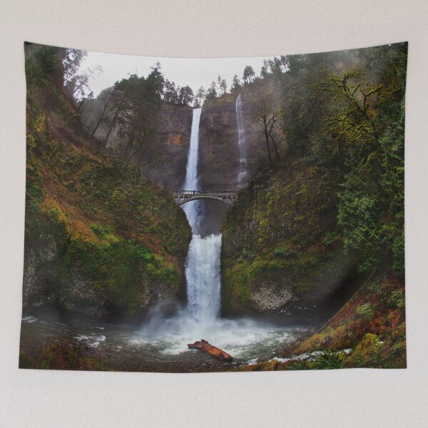 Item preview, Multnomah Falls Oregon - Woodland Waterfall designed and sold by aprilfrosbury.