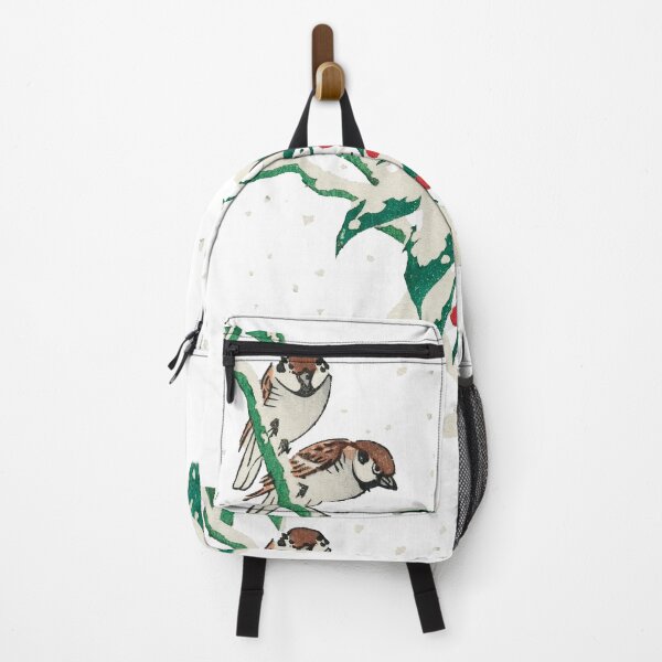 Item preview, Vintage Christmas - Sparrows on snowy berry bush designed and sold by weavernap.