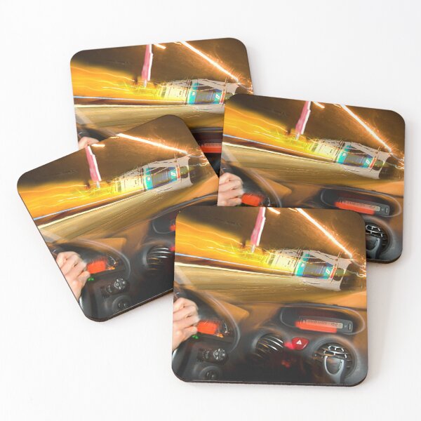 Item preview, motorist driving at night. Suddenly, derailed train falls and crashes designed and sold by Flavio Vieri.