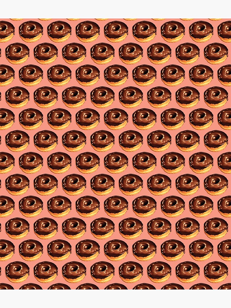 Chocolate Donut Pattern - Pink by KellyGilleran
