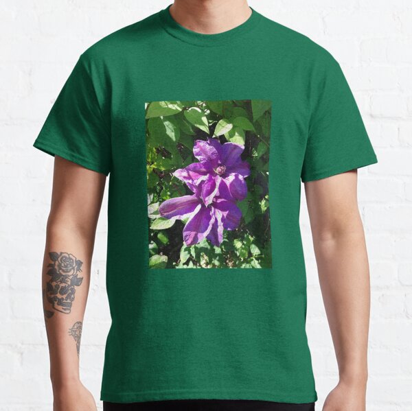 Purple clematis photograph Classic T-Shirt