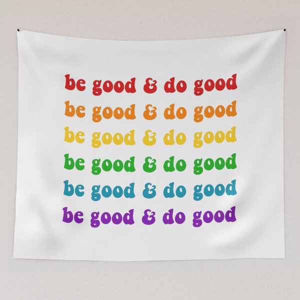 Item preview, BE GOOD & DO GOOD Groovy Rainbow Text designed and sold by krh327.