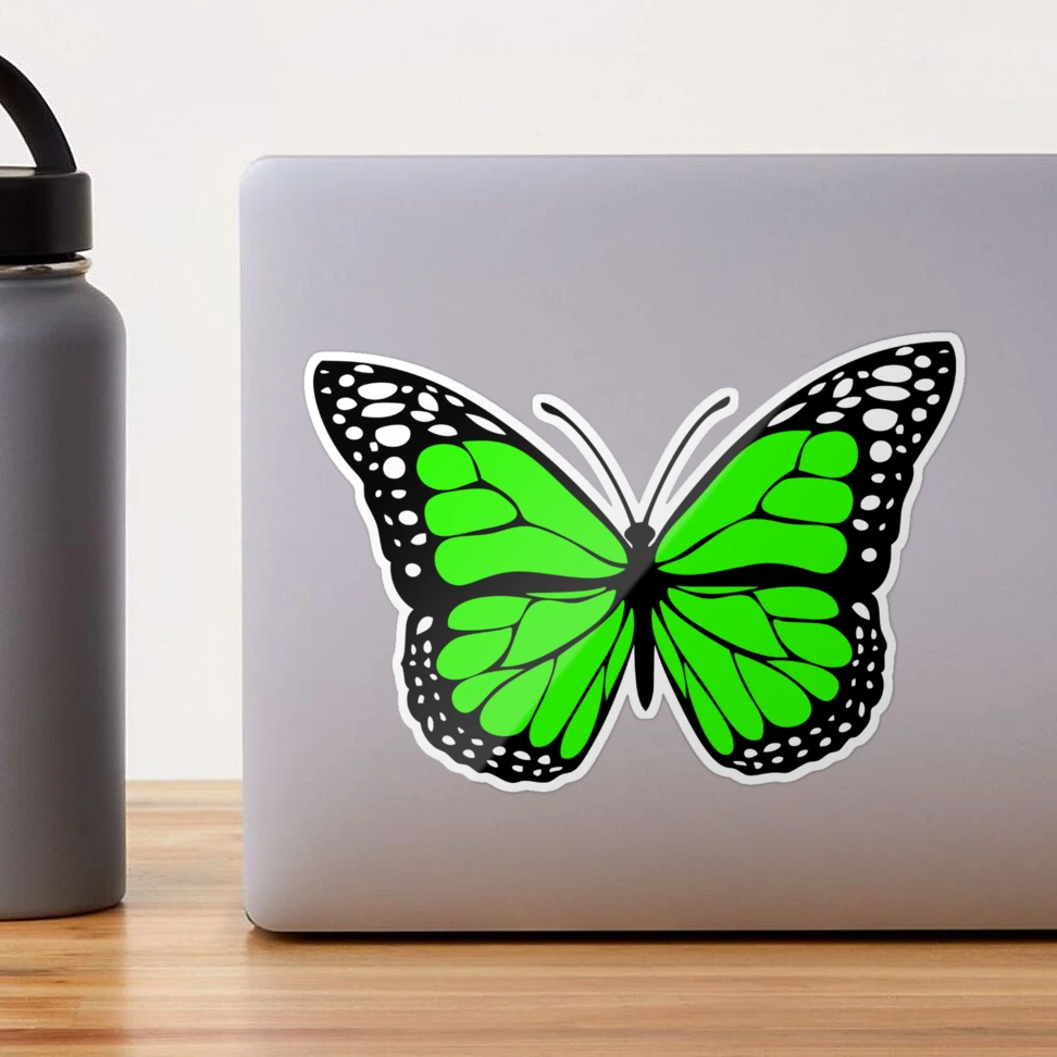 Green Butterfly Sticker, Animal Laptop Decal Vinyl Cute Waterbottle Tu –  Starcove Fashion