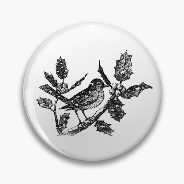 Item preview, Vintage Christmas - Winter Bird Etching designed and sold by weavernap.