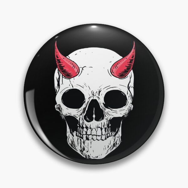 Item preview, Skull with Red Horns designed and sold by MadMando.
