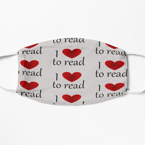 I heart to read Flat Mask