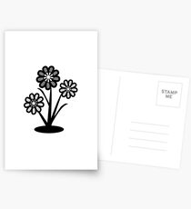 Monochrome Flowers (iPhone/iPod) Postcards