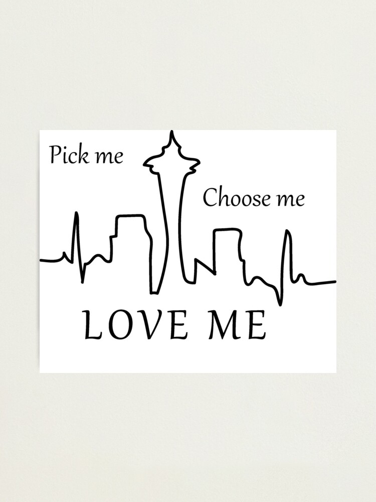 Greys Anatomy Love Me Quote Photographic Print By Lexi9819 Redbubble