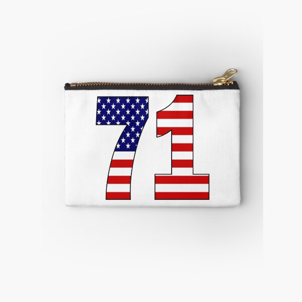 Item preview, Number 71 with USA flag on the background designed and sold by AllShirts21.