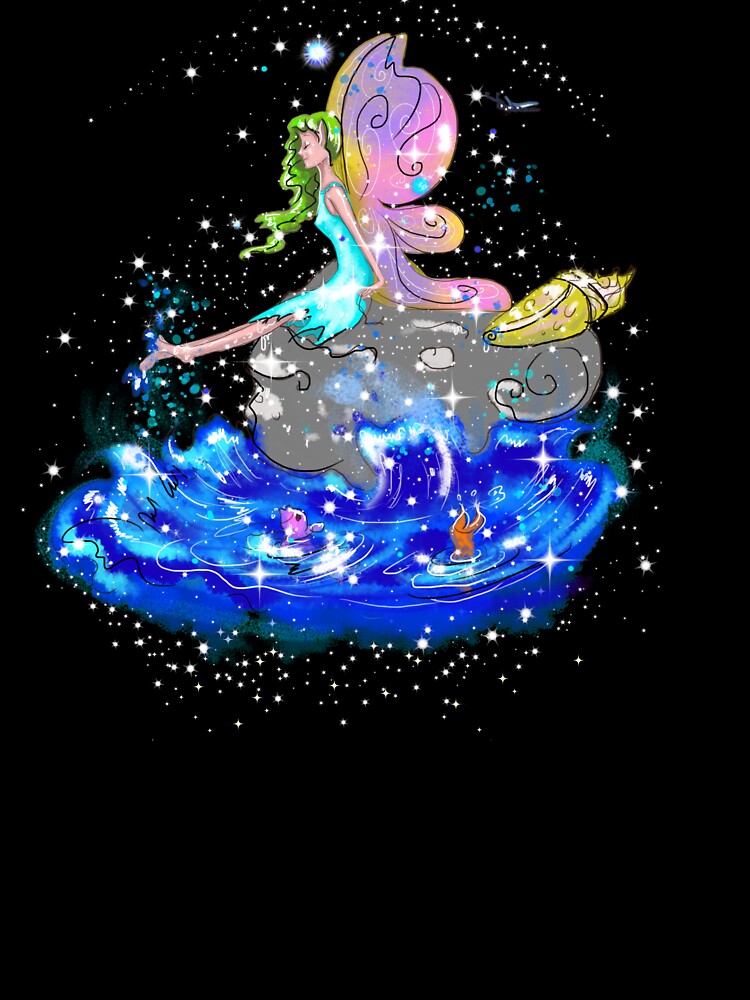 Thumbnail 2 of 2, Kids T-Shirt, Blue Sea Mist The Seaside Fairy™ designed and sold by TeelieTurner.