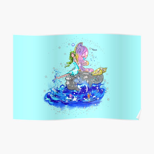 Blue Sea Mist The Seaside Fairy™ Poster