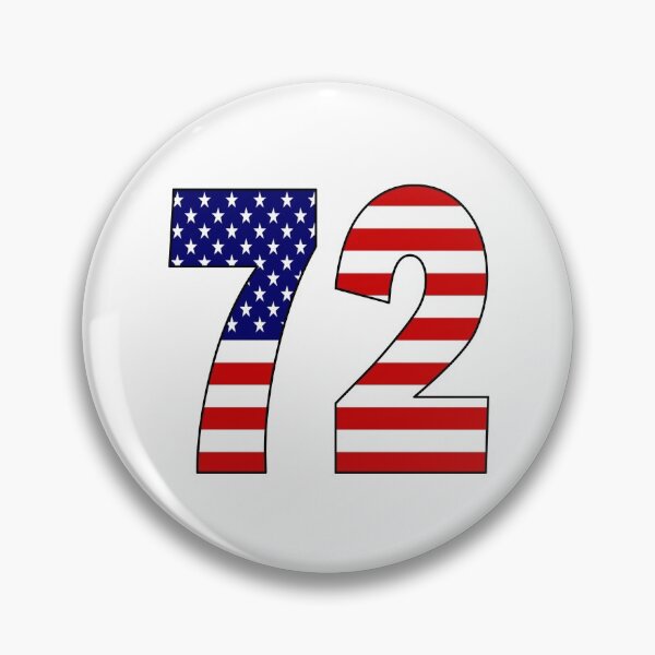 Item preview, Number 72 with USA flag on the background designed and sold by AllShirts21.