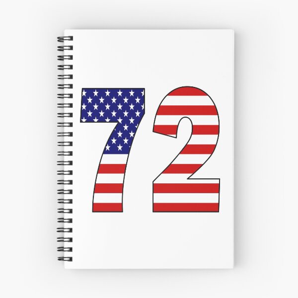 Item preview, Number 72 with USA flag on the background designed and sold by AllShirts21.