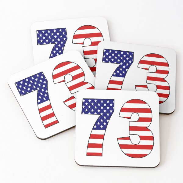 Item preview, Number 73 with USA flag on the background designed and sold by AllShirts21.