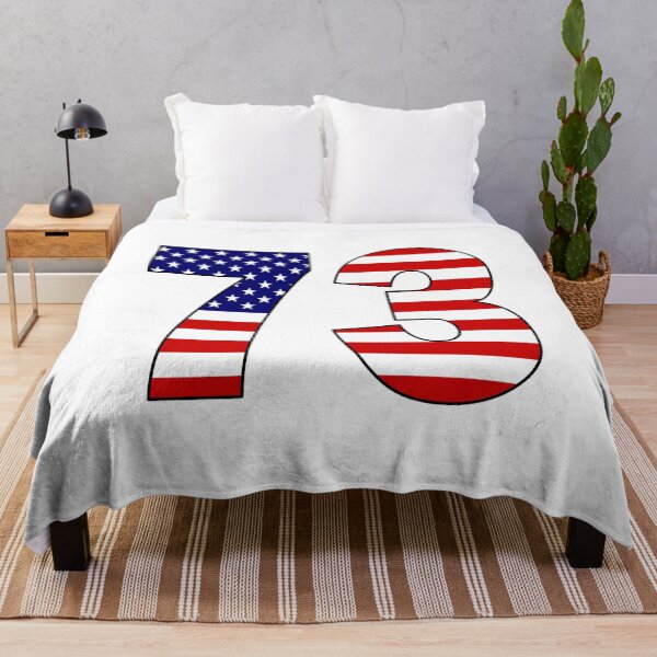 Item preview, Number 73 with USA flag on the background designed and sold by AllShirts21.