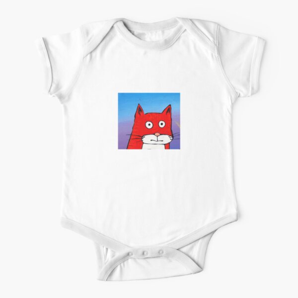 SURPRISE CAT! Short Sleeve Baby One-Piece