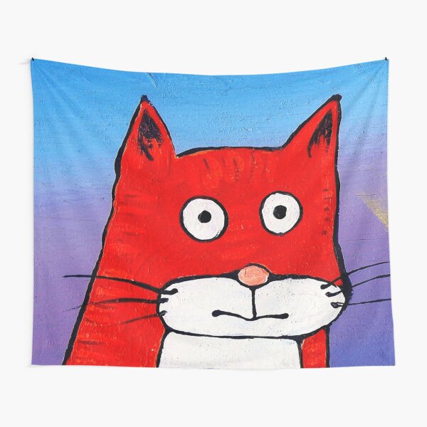 SURPRISE CAT! Tapestry
