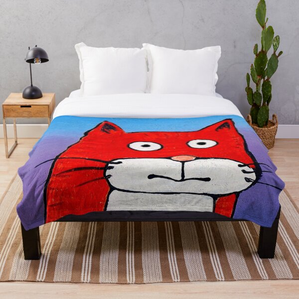 SURPRISE CAT! Throw Blanket