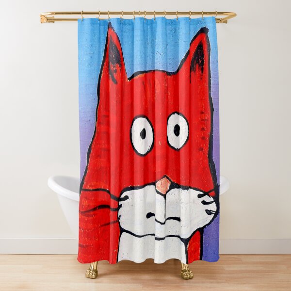 SURPRISE CAT! Shower Curtain