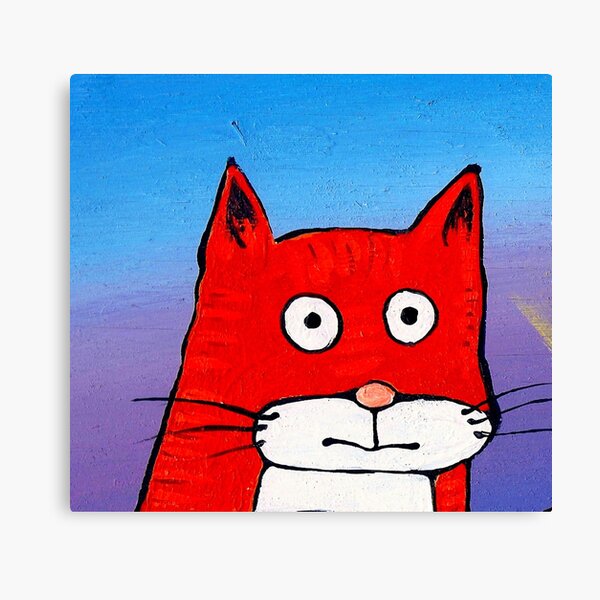 SURPRISE CAT! Canvas Print