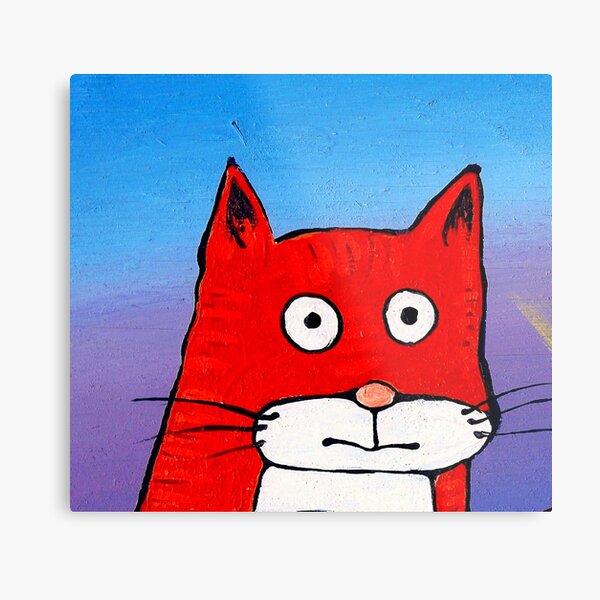SURPRISE CAT! Metal Print