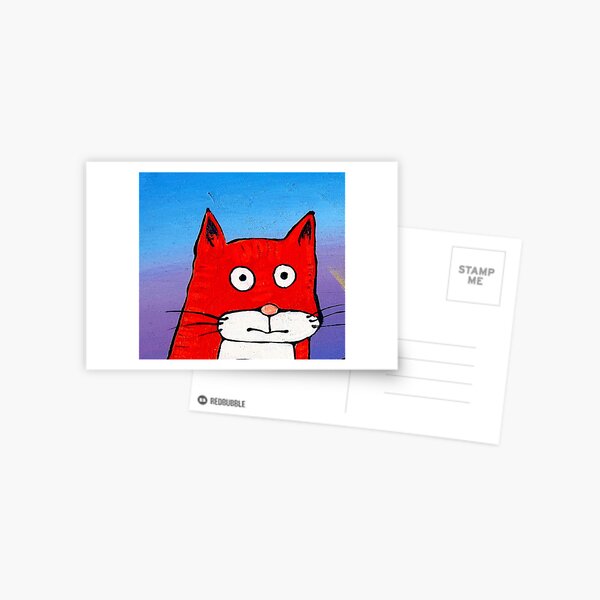 SURPRISE CAT! Postcard
