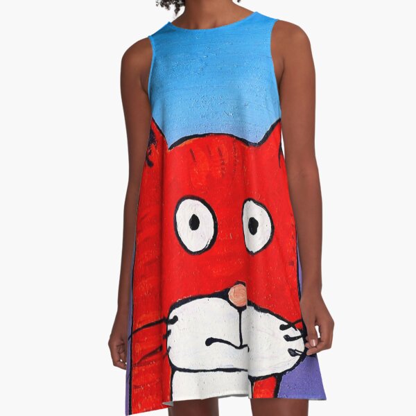 SURPRISE CAT! A-Line Dress