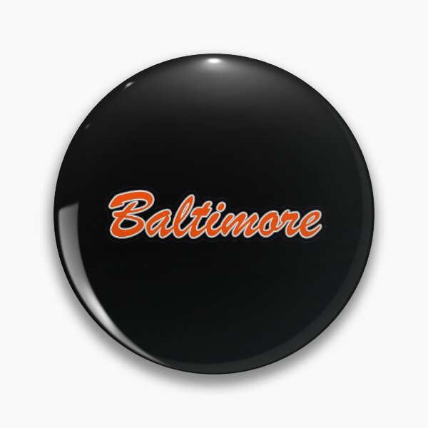 Artikelvorschau, Baseball Fan of Baltimore Orange White and Grey on Black entworfen und verkauft von gkillerb.
