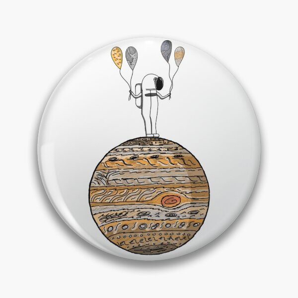 Item preview, Astronaut on Jupiter with moon balloon designed and sold by Timo Dubisar.