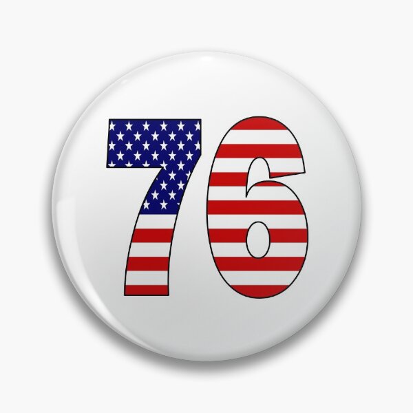 Item preview, Number 76 with USA flag on the background designed and sold by AllShirts21.