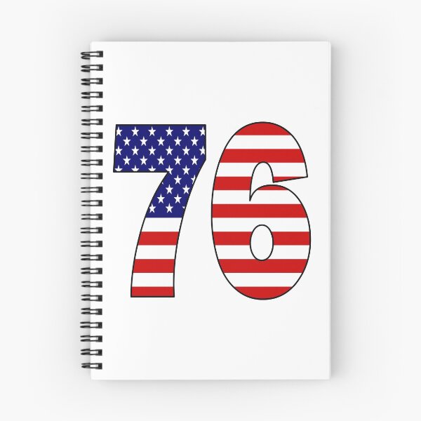 Item preview, Number 76 with USA flag on the background designed and sold by AllShirts21.