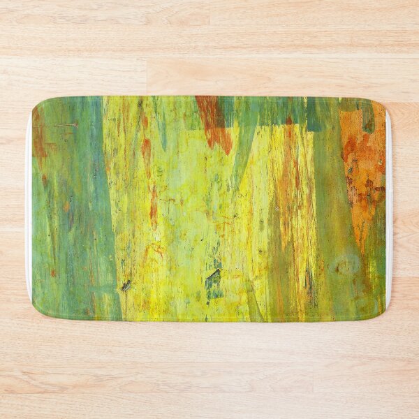 Item preview, Aesthetic yellow turquoise paint scrape designed and sold by kina lakhani.