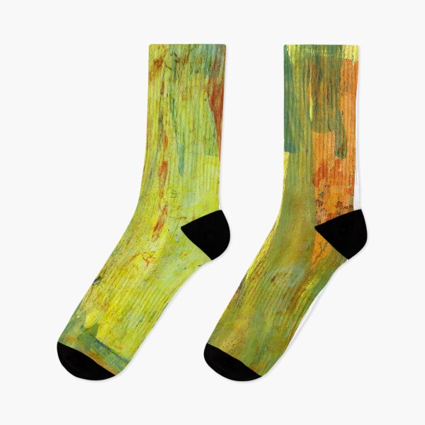 Item preview, Aesthetic yellow turquoise paint scrape designed and sold by kina lakhani.