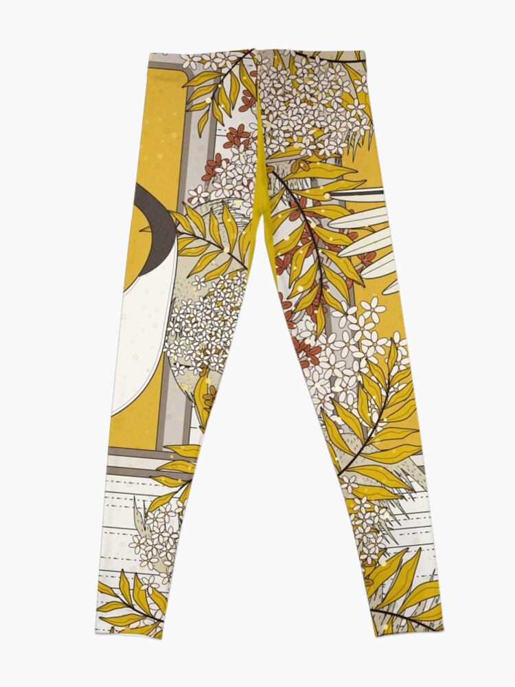 Alternate view of Dancing elegant crane Leggings