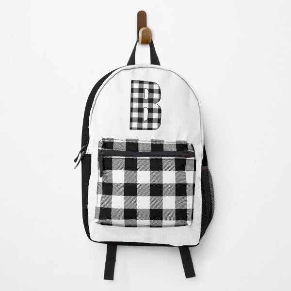 Item preview, Letter B Monogram Black and White Buffalo Plaid/Check designed and sold by Gsallicat.