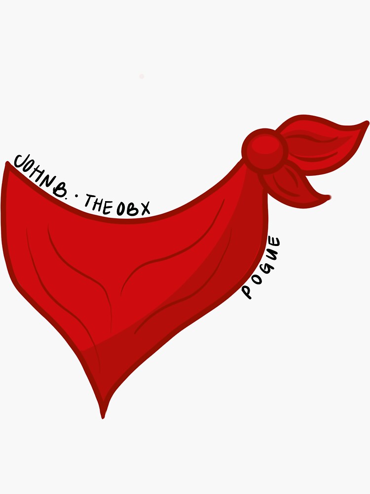"John B Bandana" Sticker by isabelfriedly Redbubble