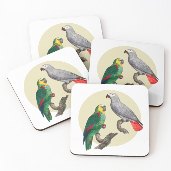 Item preview, African grey parrot and Blue-fronted amazon designed and sold by GreyhavenBirds.