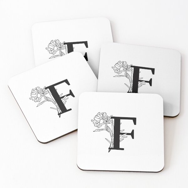 Item preview, Floral outline letter F designed and sold by calliefarley.