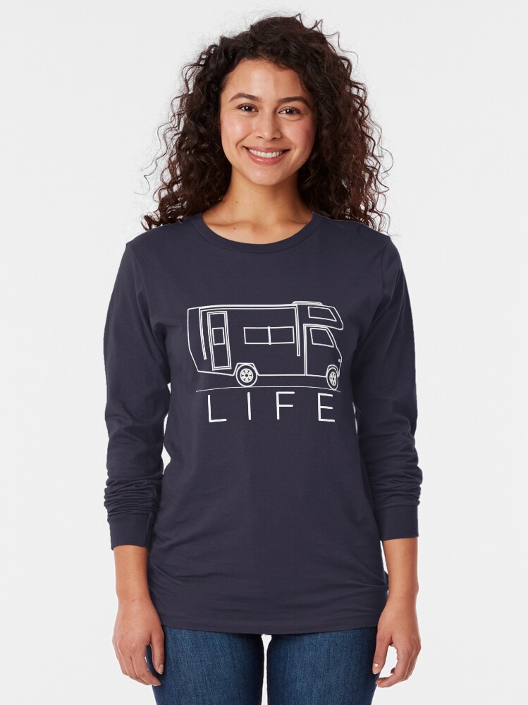 "Van Life TShirt with Minimalist Design Hippie Camper Van Life Gift Slim Fit TShirt" Tshirt