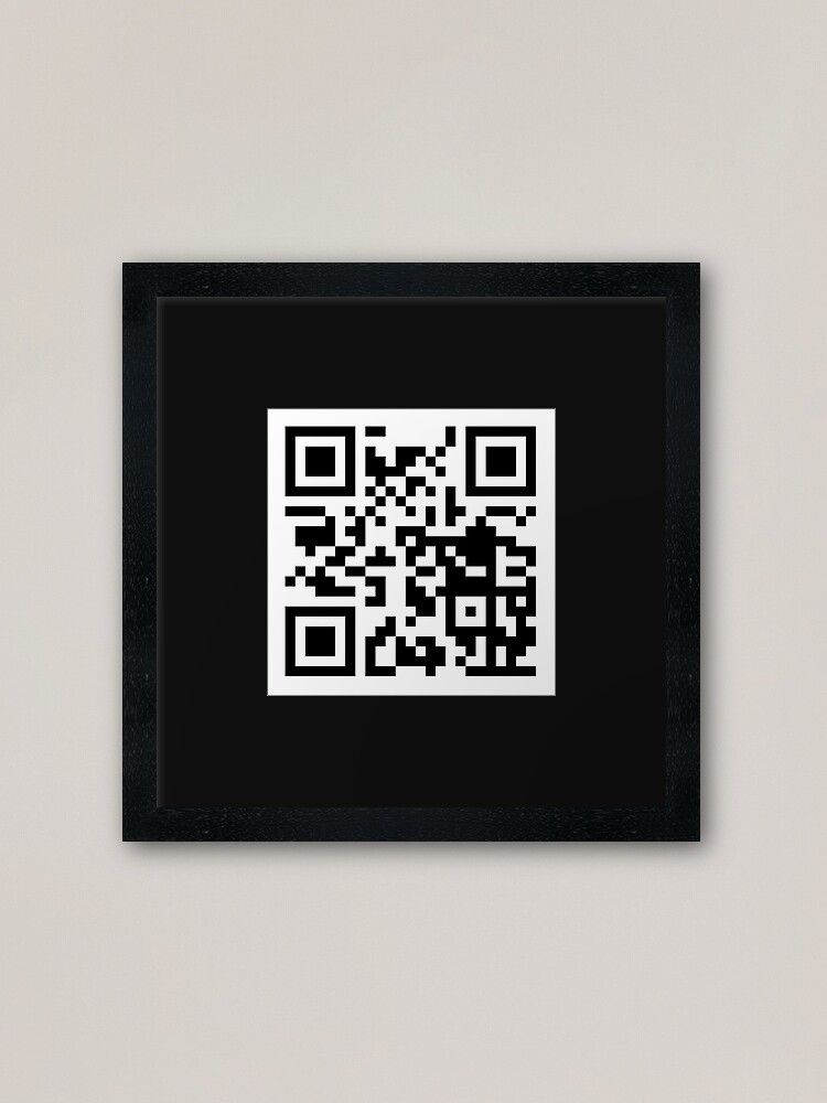 Rick Roll Link QR Code Art Board Print for Sale by magsdesigns