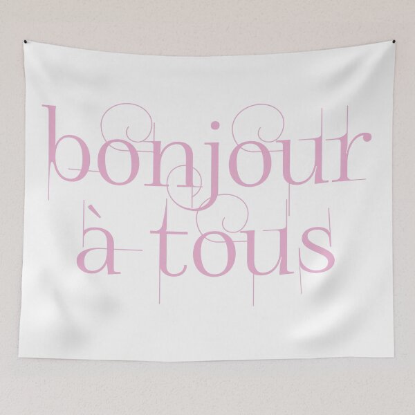 Item preview, Bonjour À Tous (Hello Everyone) in Pink designed and sold by denisethorn.