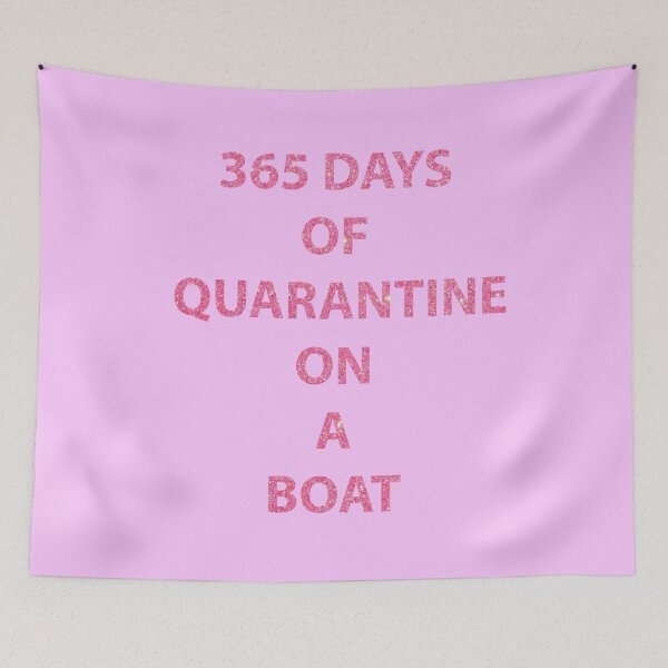 Item preview, 365 days of quarantine on a boat glitter pink designed and sold by oxoxoxo.