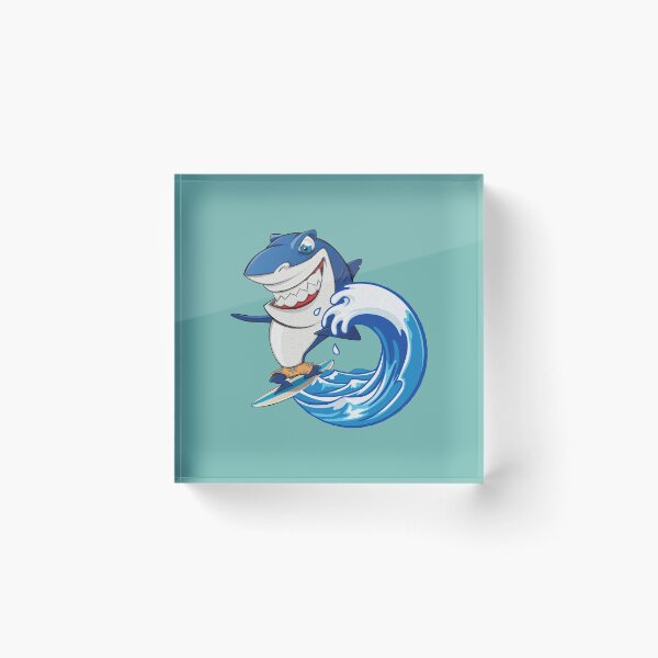 Item preview, Funny Shark week Surfing with a Surfboard in sea foam designed and sold by OdmiDesign.