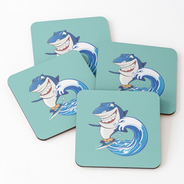 Item preview, Funny Shark week Surfing with a Surfboard in sea foam designed and sold by OdmiDesign.