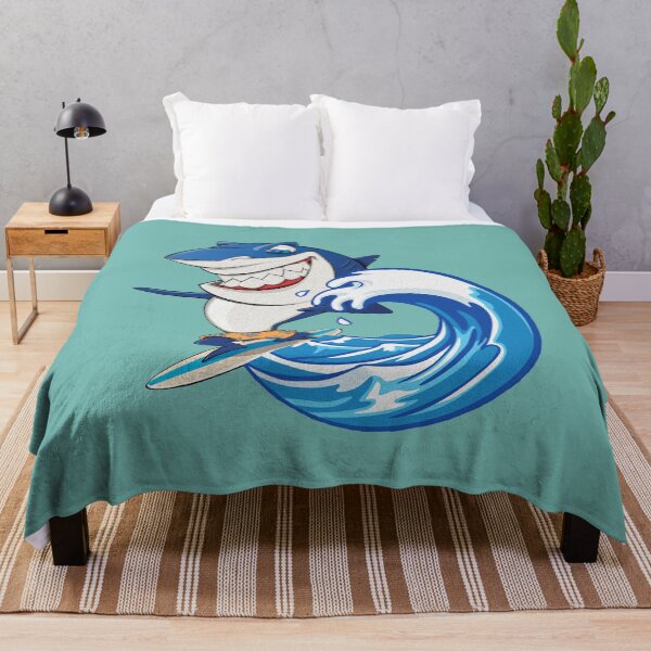 Item preview, Funny Shark week Surfing with a Surfboard in sea foam designed and sold by OdmiDesign.
