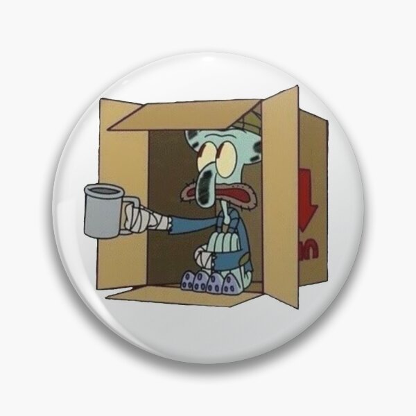 Squidward Spare Change Pin By Bigspooks Redbubble