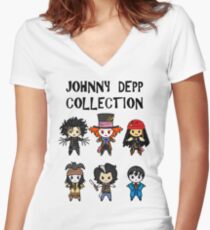 Depp Collection Women's Fitted V-Neck T-Shirt