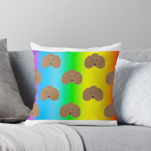 Item preview, brown poodle dog funny face mask poodles designed and sold by alaechamlal.